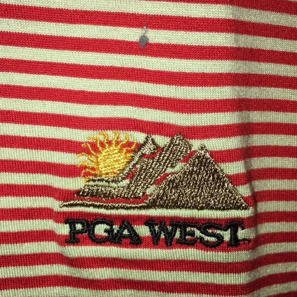 2-PGA West Classic Resort Mens Golf polo shirt L